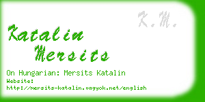 katalin mersits business card